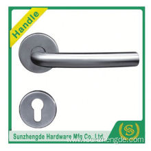 SZD STH-102 brushed stainless steel bathroom door handle with plate